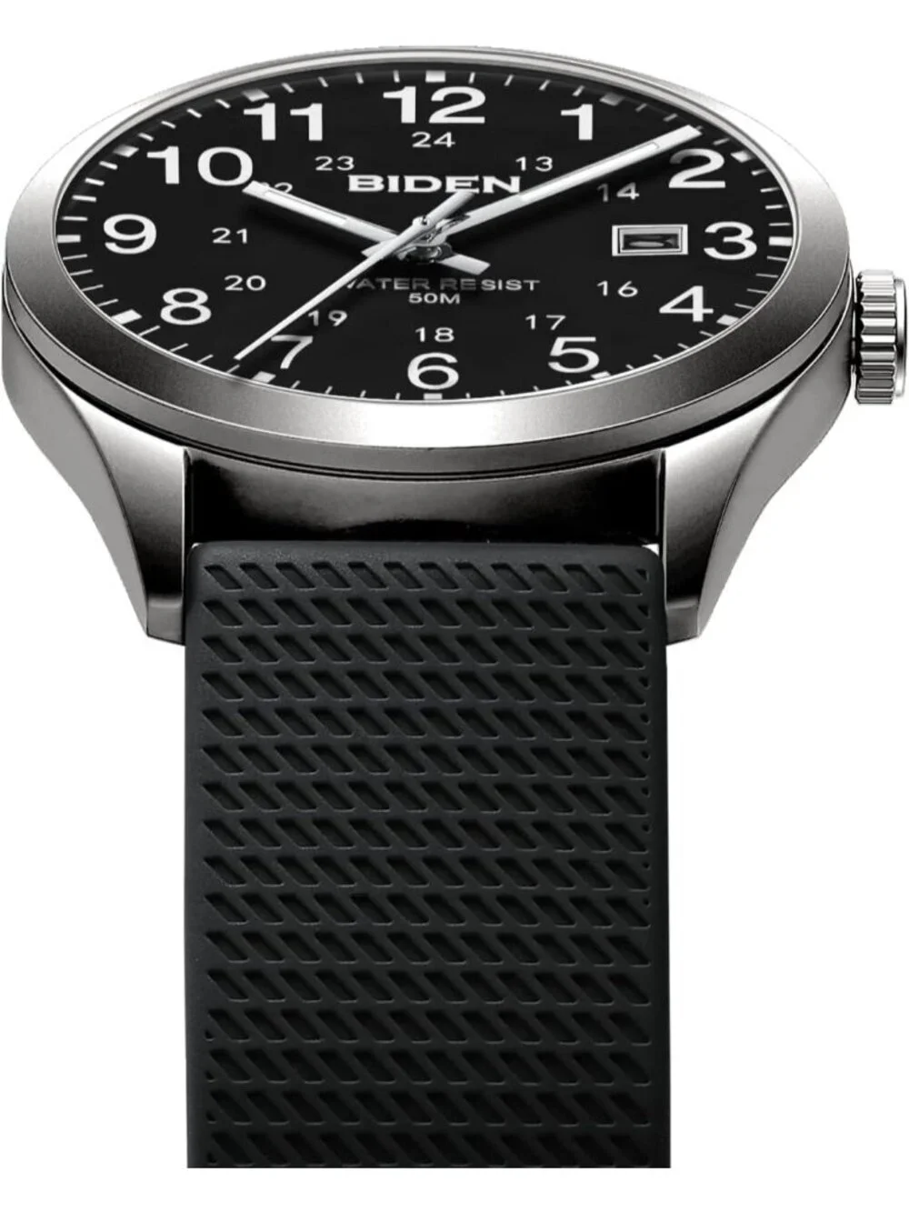 Men's Black Silver Analog Unisex Medical Professionals Waterproof Nurse Watch